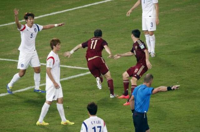 Rusijos ir Pietų Korėjos rinktinės sužaidė lygiosiomis 1-1