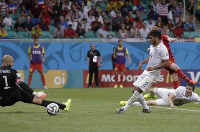 Belgijos futbolininkai po pratęsimo įveikė amerikiečius ir iškopė į pasaulio čempionato ketvirtfinalį