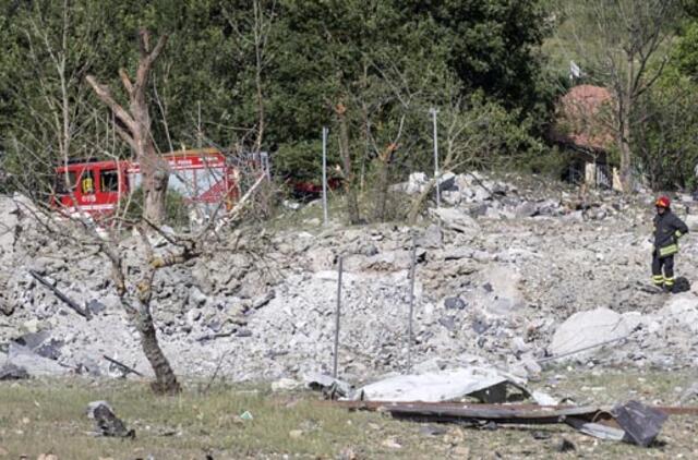 Italija: per sprogimą pirotechnikos fabrike žuvo mažiausiai du žmonės