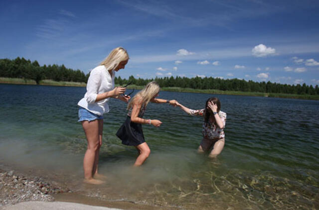 Tolupio tvenkinys: nei dumblo, nei maudynių