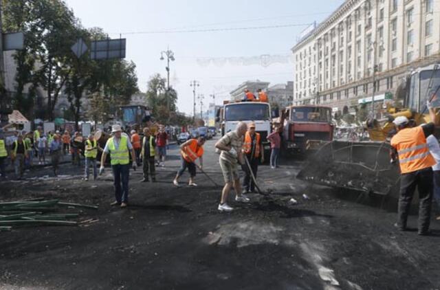 Kijeve pašalintos paskutinės protestuotojų barikados