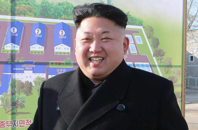 Šiaurės Korėjos lyderis stebėjo karinių oro pajėgų pratybas