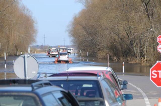 Apsemtas kelias iš Šilutės į Rusnę, eismas draudžiamas