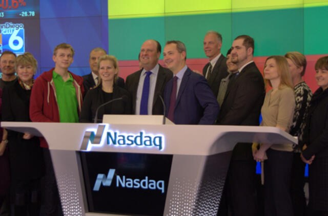 Euro įvedimo proga Lietuvą pasveikino Niujorko NASDAQ birža