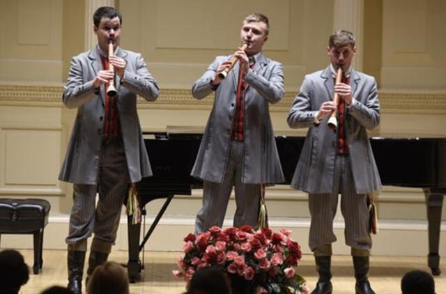 Klaipėdos birbynininkai sužavėjo Niujorko publiką