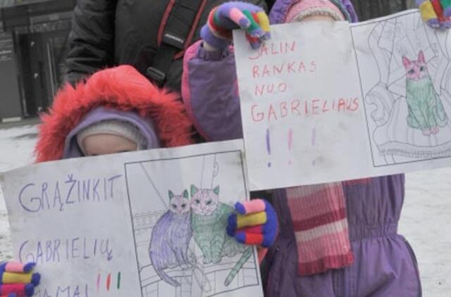 Prie norvegų ambasados - piketas "Aš esu Gabrielius"