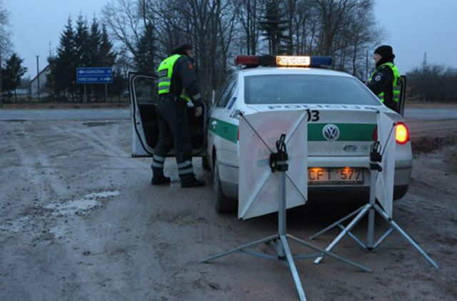 Savaitgalį policija vykdė reidus