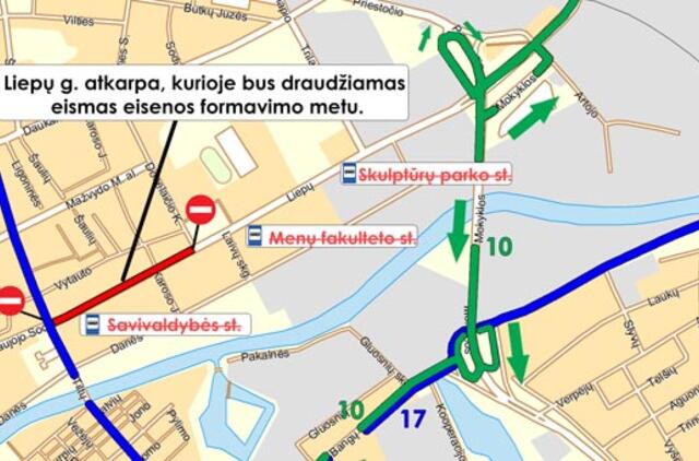 Sekmadienį keisis eismas ir autobusų trasos