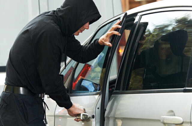 Taikos prospekte iš namo kiemo pavogtas "Saab"