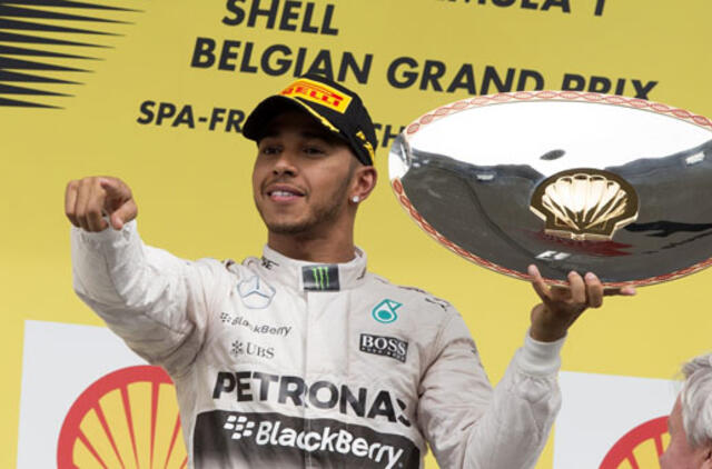 Belgijos "Grand Prix" lenktynes laimėjo britas Luisas Hamiltonas