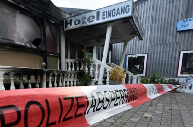 Vokietijoje vėl užsidegė pabėgėlių prieglauda