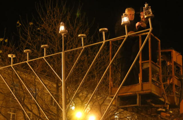 Klaipėdoje uždegta Didžioji Menora