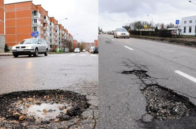 Permainingi orai atvėrė duobes