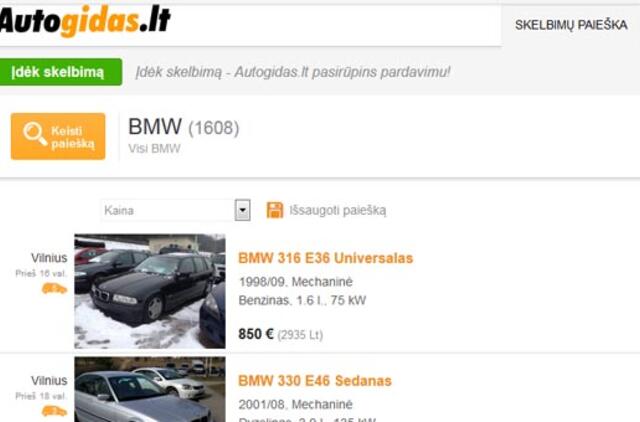 500 eurų avansas už BMW: nei pinigų, nei automobilio