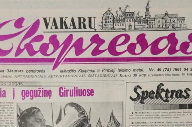 "Vakarų ekspresas". 1991 04 30