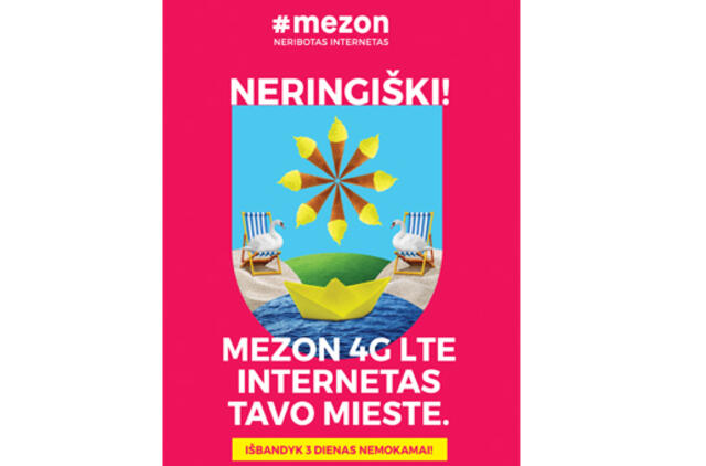 Neribotas MEZON 4G LTE internetas atkeliauja į Neringą