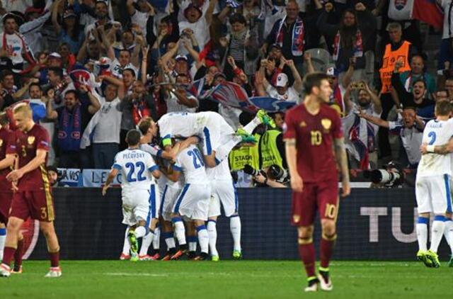 "Euro-2016": Slovakija iškovojo pirmąją pergalę