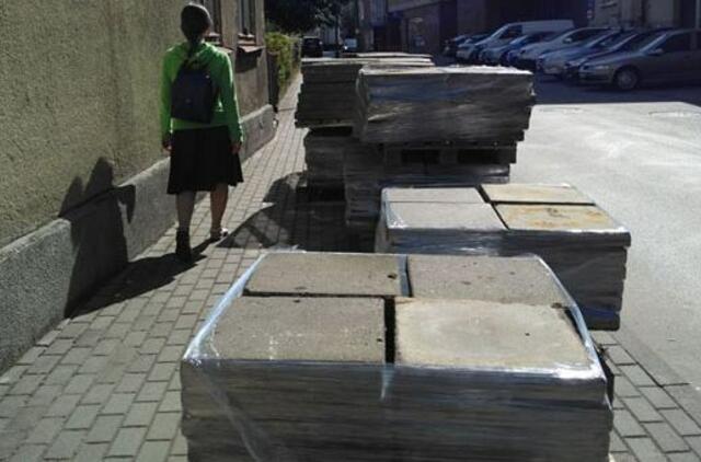 Panaudoja ir senas plyteles