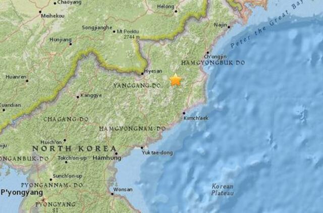 Šiaurės Korėja atliko branduolinio ginklo bandymą
