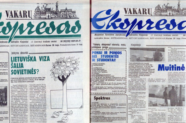 "Vakarų ekspresas". 1991 09 19 ir 21