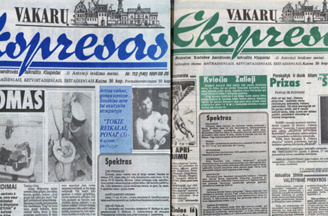 "Vakarų ekspresas". 1991 09 26 ir 28