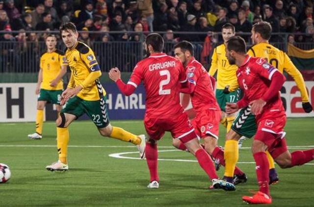 Lietuvos futbolininkai pranoko Maltą