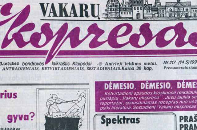 "Vakarų ekspresas". 1991 10 08