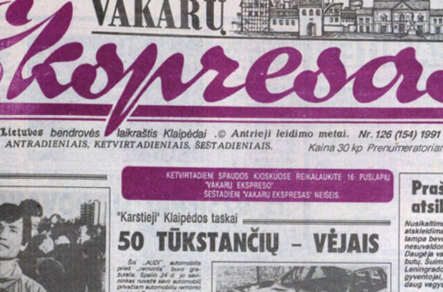 "Vakarų ekspresas". 1991 10 29