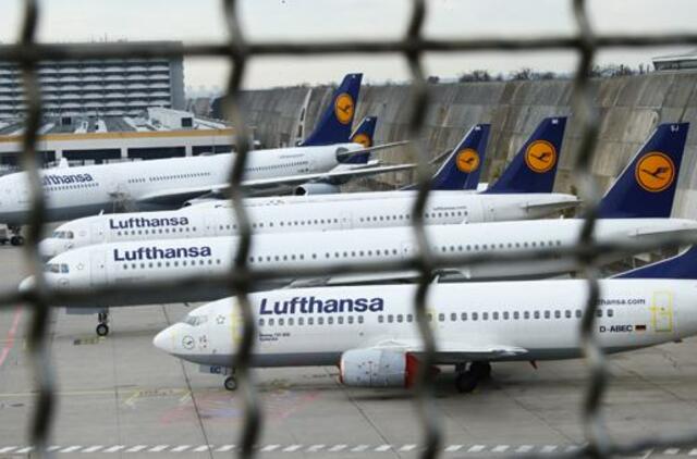 "Lufthansa" pilotai pratęsė streiką iki penktadienio vakaro