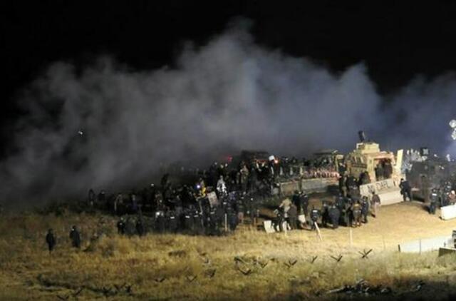 Šiaurės Dakotoje sužeisti 167 protestuotojai