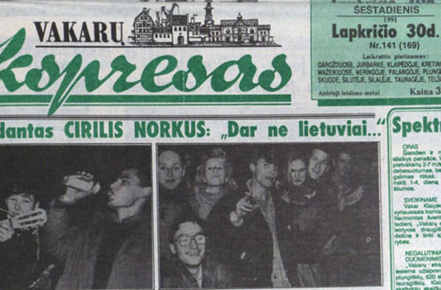 "Vakarų ekspresas". 1991 11 28 ir 30
