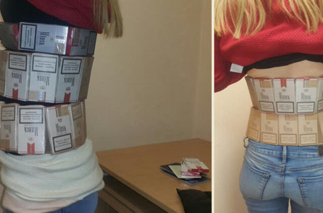 Ant baltarusės kūno - daugybė cigarečių