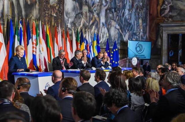 ES vadovai mini Romos sutarčių pasirašymo 60-metį