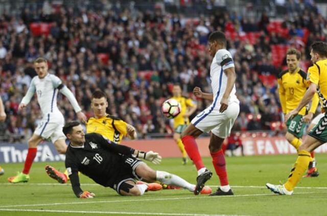 Lietuvos futbolo rinktinė pralaimėjo anglams