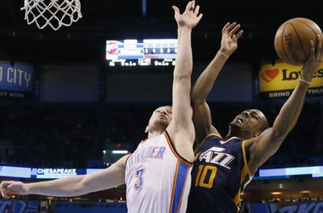 "Thunder" su Domantu Saboniu nugalėjo "Jazz" ekipą