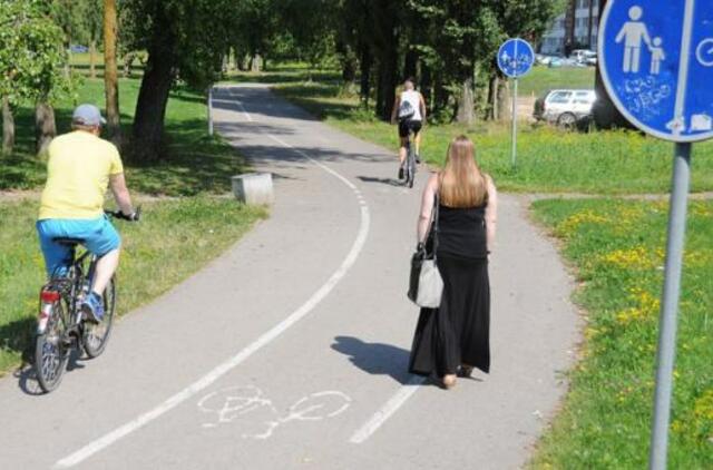 Precedentas: išteisintas dėl eismo įvykio dviračių take nuteistas pėsčiasis