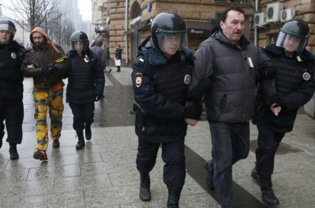 Rusijoje sulaikyta per 20 prieš korupciją protestavusių žmonių