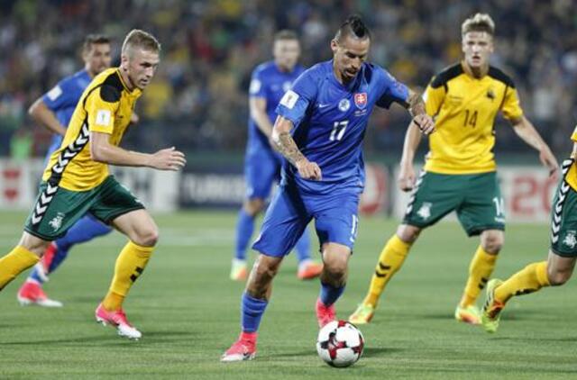 Lietuvos futbolininkai pralaimėjo slovakams