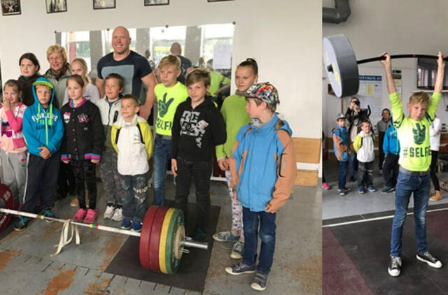 Prieš sunkiosios atletikos festivalį - vaikų vizitas
