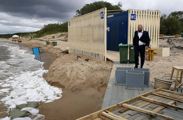 Palangoje – avarinė situacija