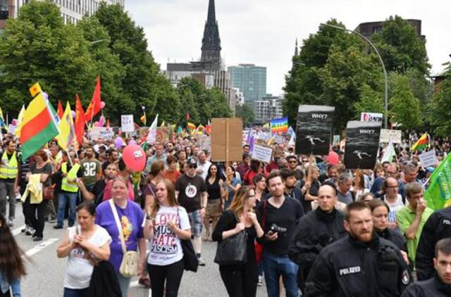 Vokietijoje tęsiasi protestai prieš G20 viršūnių susitikimą