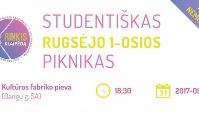 Naujų studijų metų pradžia Klaipėdoje – studentiškas piknikas su Justinu Jankevičiumi