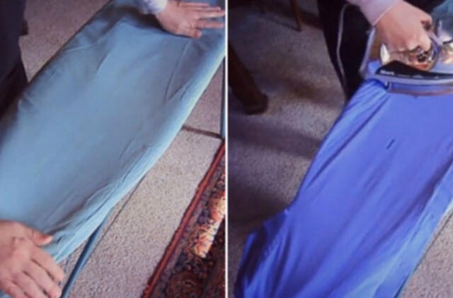 Uždėkite aliuminio foliją ant lyginimo lentos. Efektyvumas pranoks lūkesčius