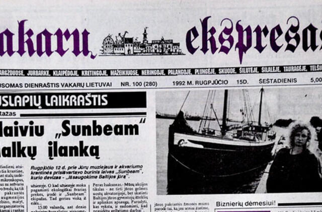 "Vakarų ekspresas". 1992 08 15