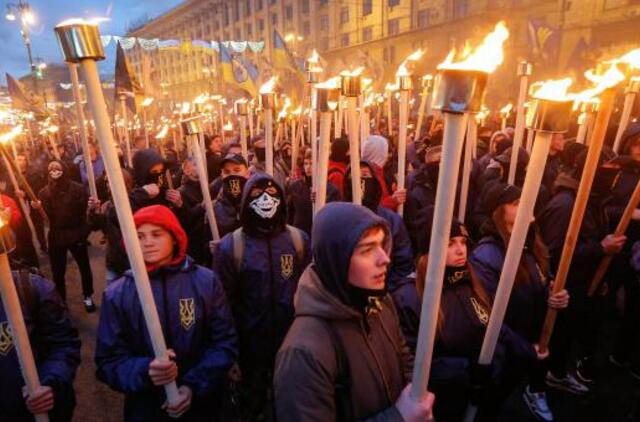 Kijevo centre paminėtas Ukrainos sukilėlių armijos įkūrimas prieš 75 metus