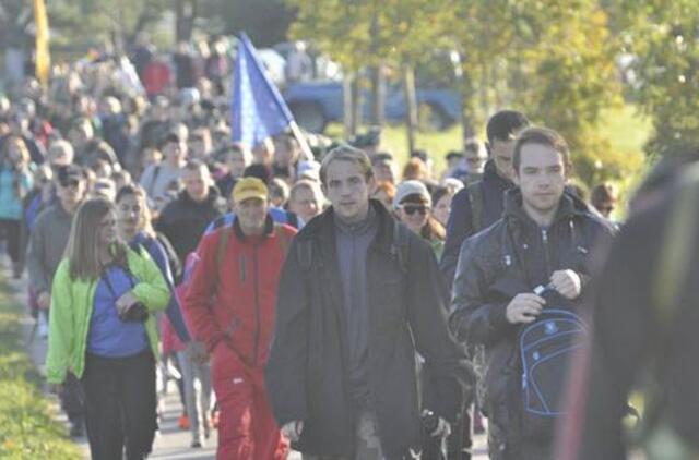 Lakūno Stepono Dariaus garbei įveiktas pėsčiųjų žygis