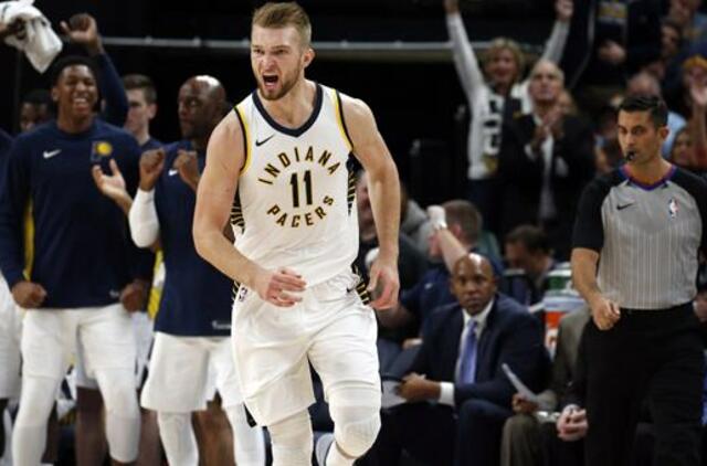 Taikliai atakavęs Domantas Sabonis atliko dvigubą dublį, o „Pacers“ įveikė „Spurs“ ekipą