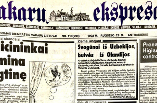 "Vakarų ekspresas". 1992 09 26 ir 29