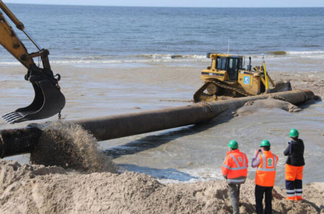 Klaipėdos paplūdimiuose - vis mažiau smėlio