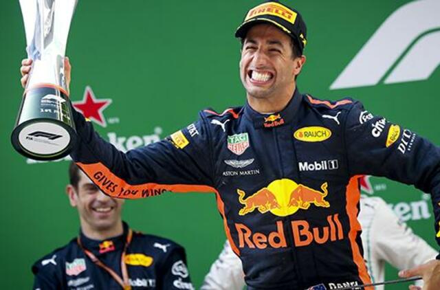 „Formulės-1“ lenktynes Kinijoje laimėjo australas Danielis Ricciardo